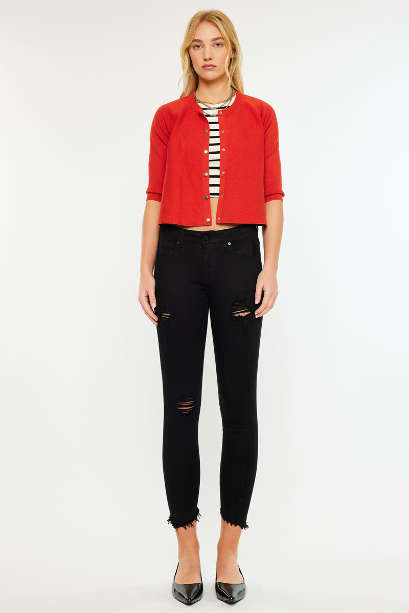 Brianna Mid Rise Ankle Skinny Jeans - Official Kancan USA