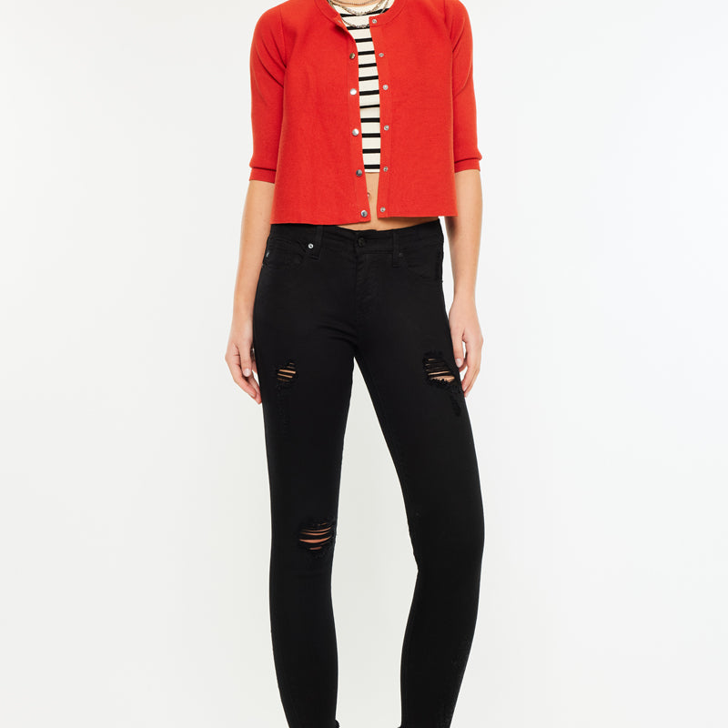 Brianna Mid Rise Ankle Skinny Jeans - Official Kancan USA