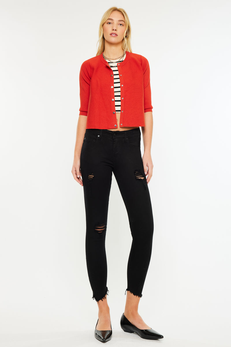 Brianna Mid Rise Ankle Skinny Jeans - Official Kancan USA