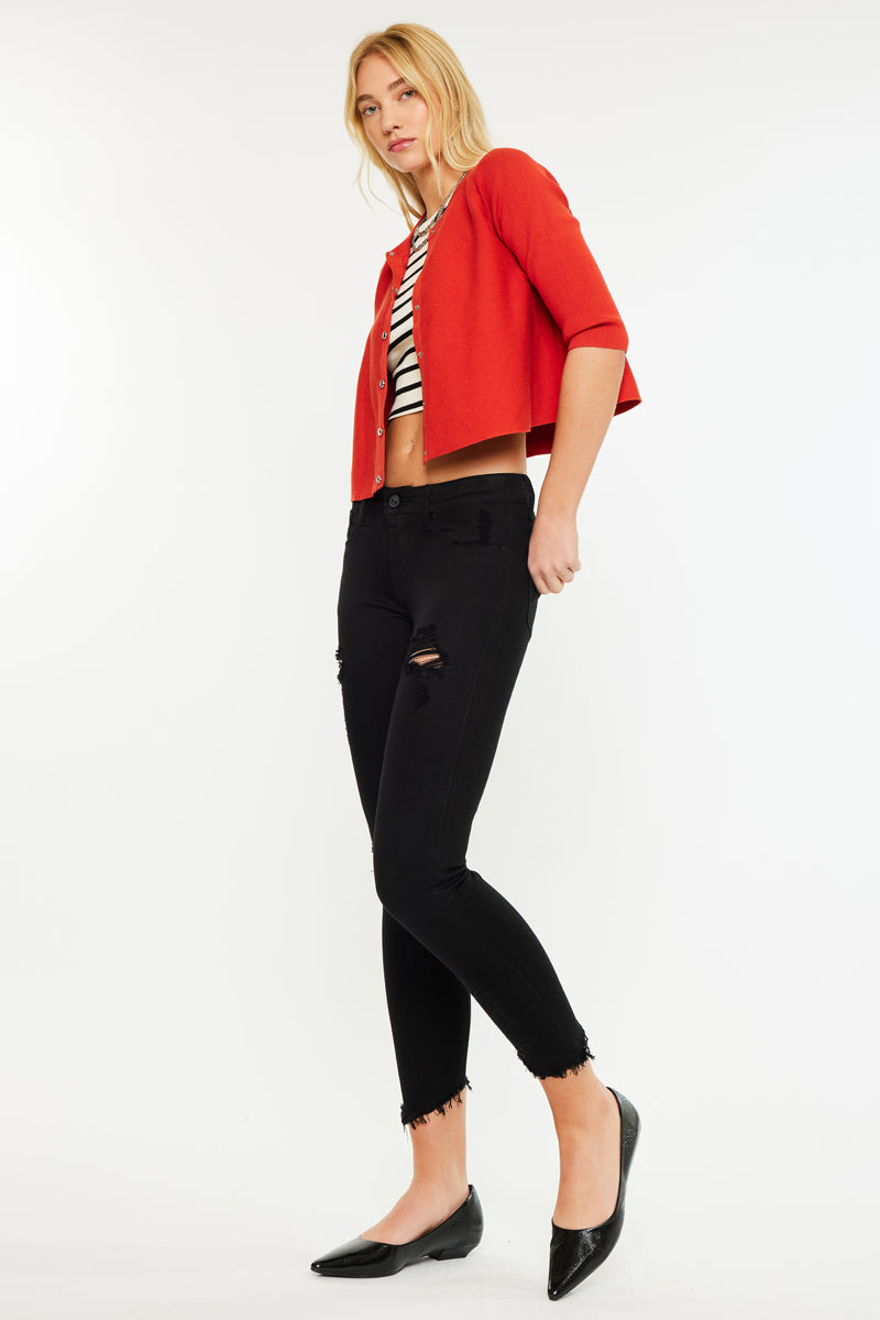 Brianna Mid Rise Ankle Skinny Jeans - Official Kancan USA