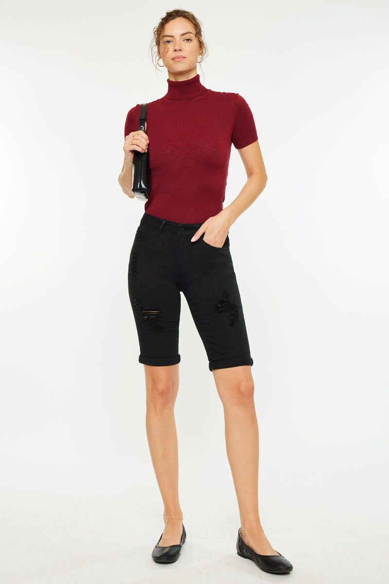 Jade Mid Rise Bermuda Shorts - Official Kancan USA
