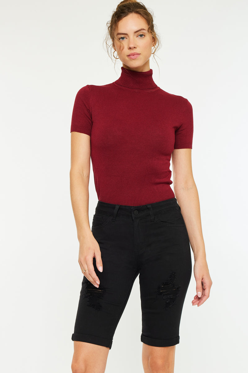 Jade Mid Rise Bermuda Shorts - Official Kancan USA