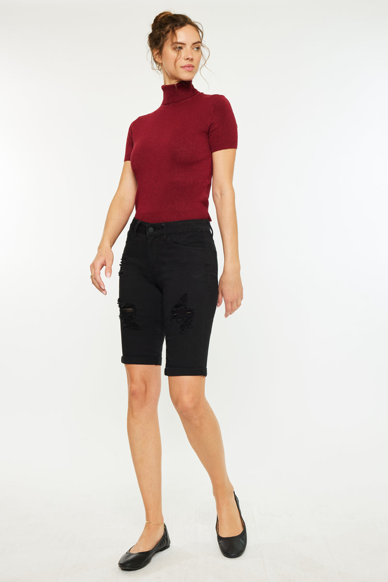 Jade Mid Rise Bermuda Shorts - Official Kancan USA
