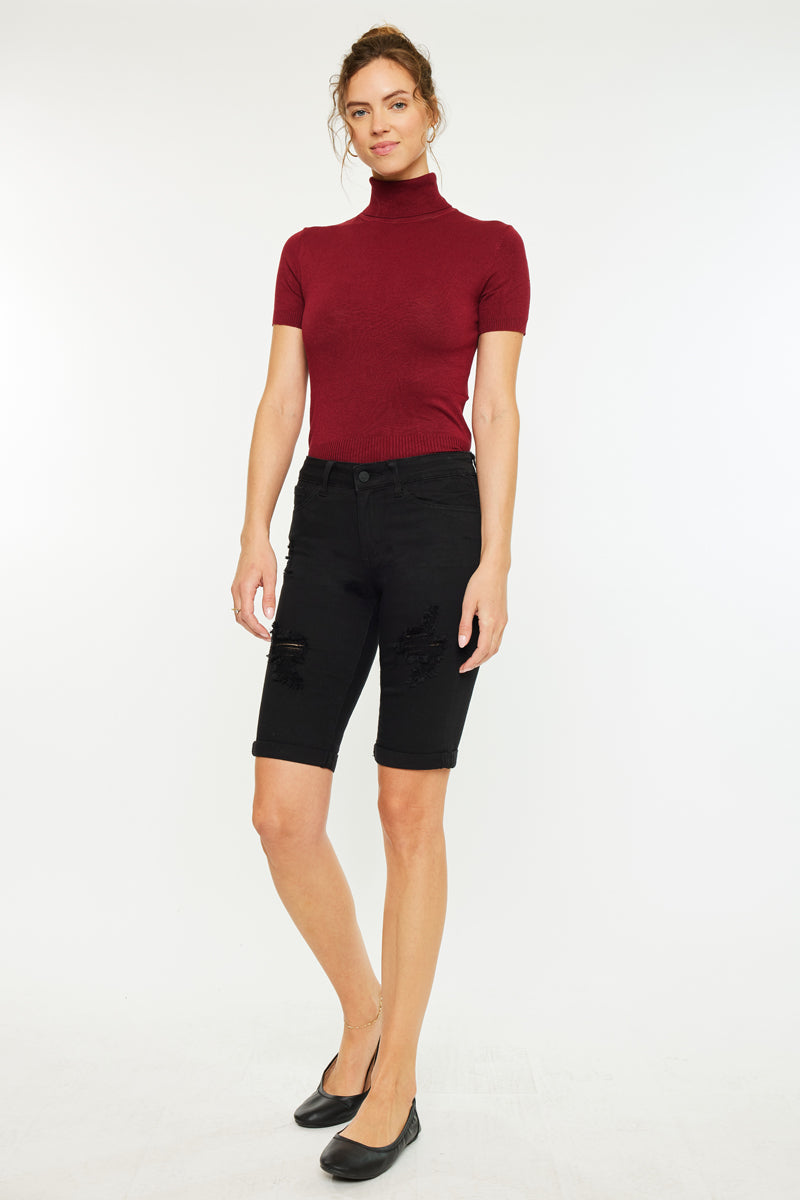 Jade Mid Rise Bermuda Shorts - Official Kancan USA