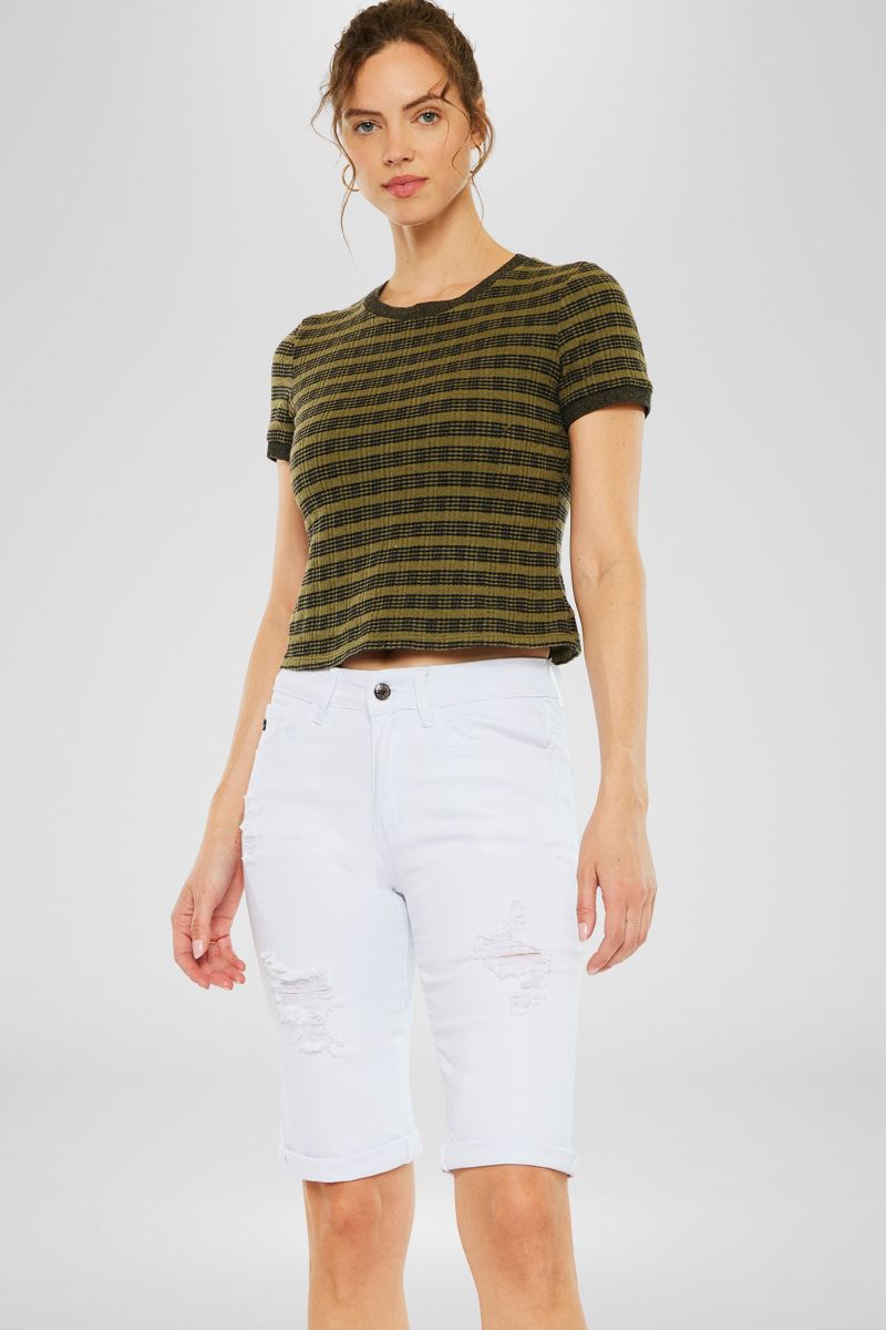 Jade Mid Rise Bermuda Shorts - Official Kancan USA