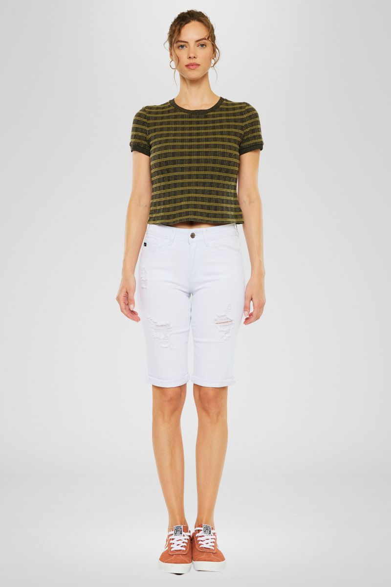 Jade Mid Rise Bermuda Shorts - Official Kancan USA
