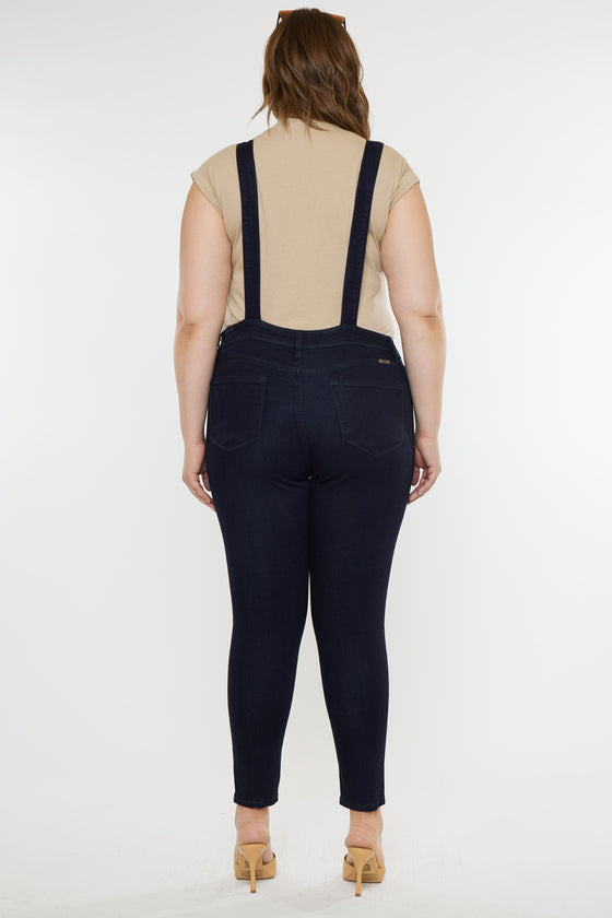 Angelica High Rise Overall Skinny Jeans (Plus Size) - Official Kancan USA