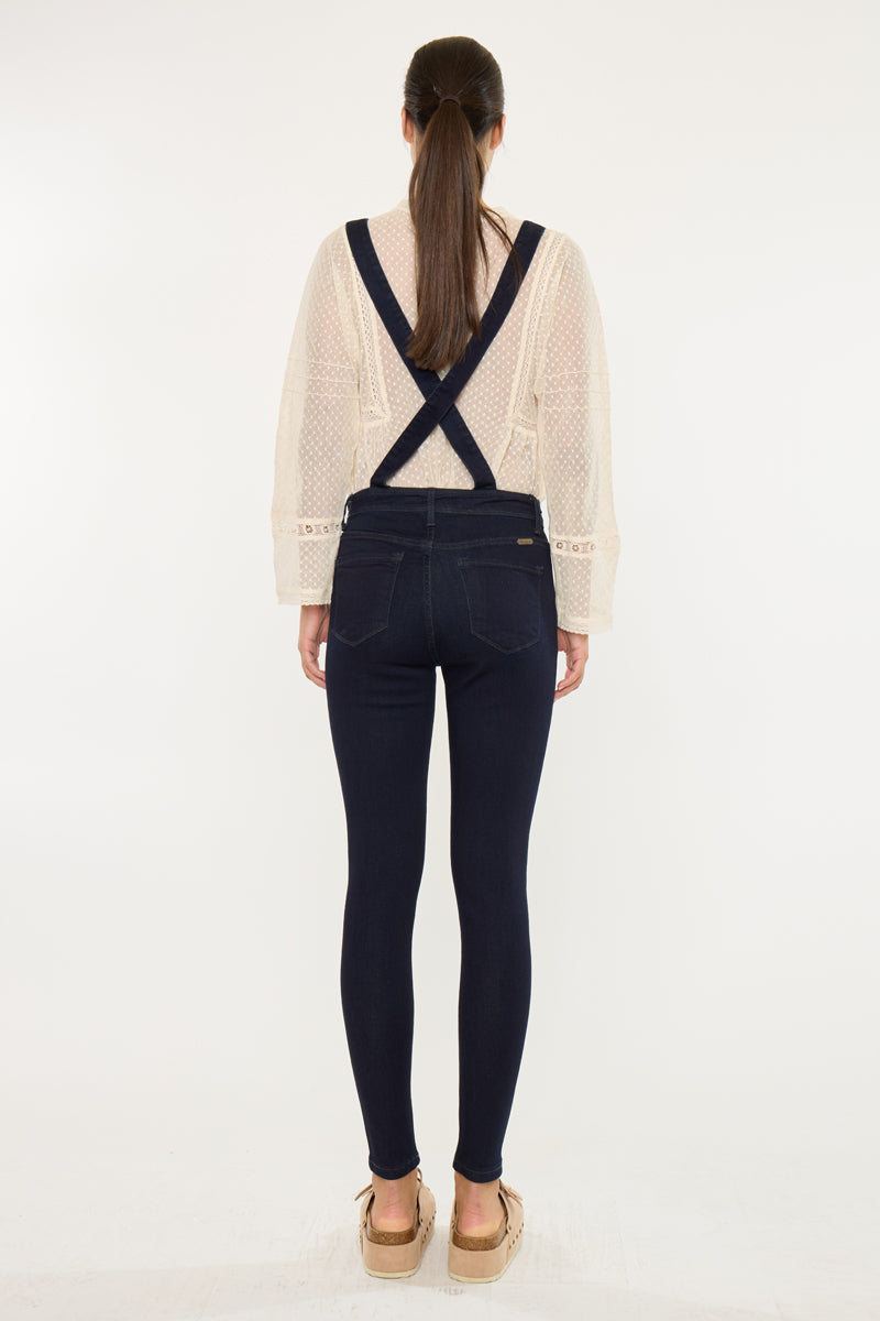 Topanga High Rise Ankle Skinny Overalls