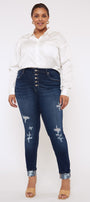 Sabrinah High Rise Super Skinny Jeans (Plus Size) - Official Kancan USA
