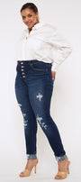 Sabrinah High Rise Super Skinny Jeans (Plus Size) - Official Kancan USA