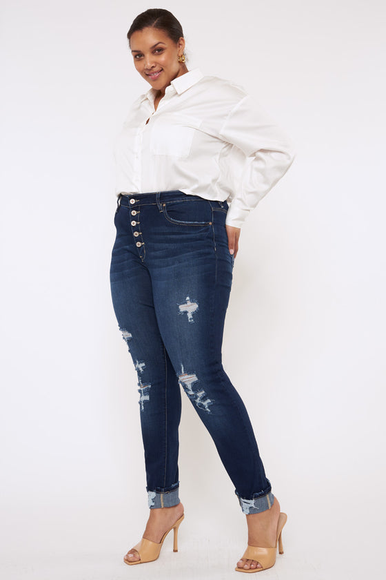 Sabrinah High Rise Super Skinny Jeans (Plus Size) - Official Kancan USA