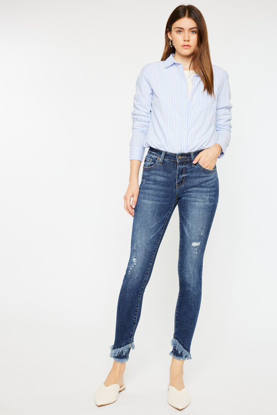 Nala Mid Rise Ankle Skinny Jeans - Official Kancan USA