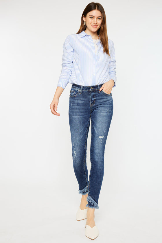 Nala Mid Rise Ankle Skinny Jeans - Official Kancan USA