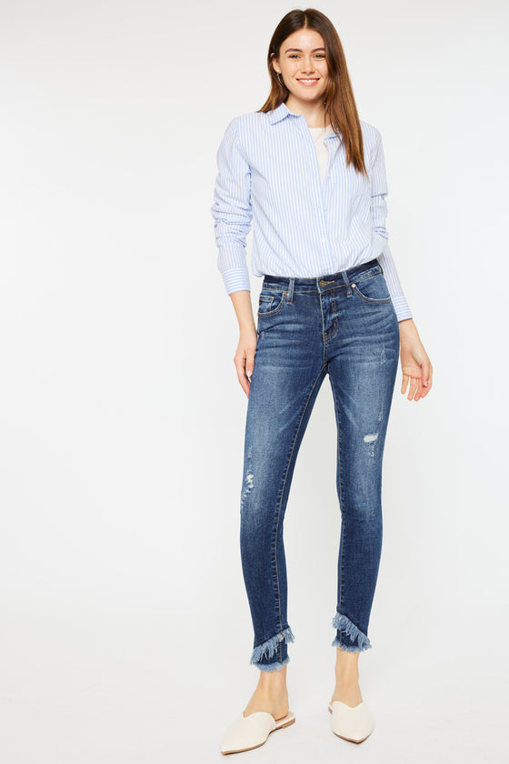 Nala Mid Rise Ankle Skinny Jeans - Official Kancan USA