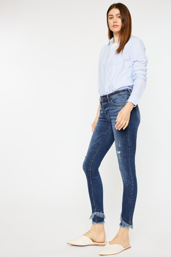 Nala Mid Rise Ankle Skinny Jeans - Official Kancan USA