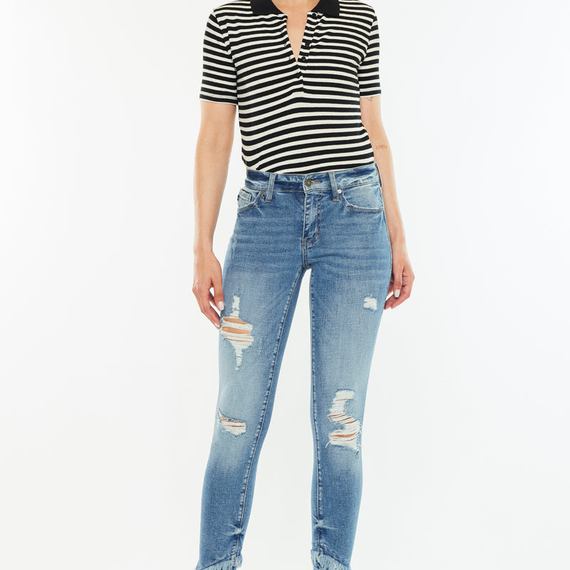 Nala Mid Rise Ankle Skinny Jeans - Official Kancan USA