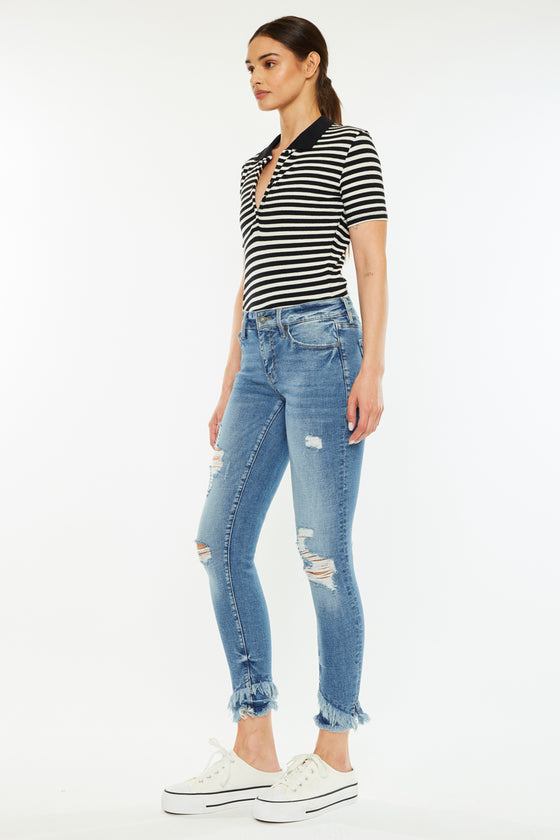 Nala Mid Rise Ankle Skinny Jeans - Official Kancan USA