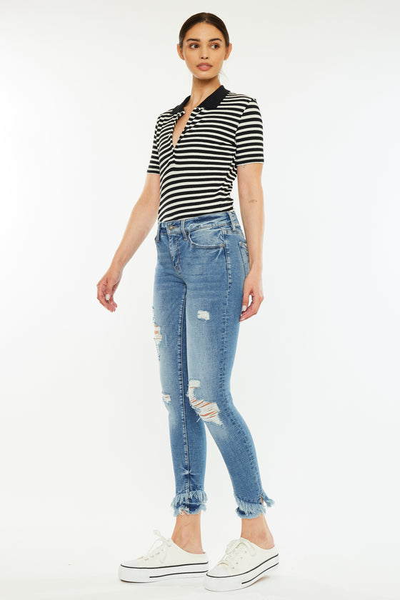 Nala Mid Rise Ankle Skinny Jeans - Official Kancan USA