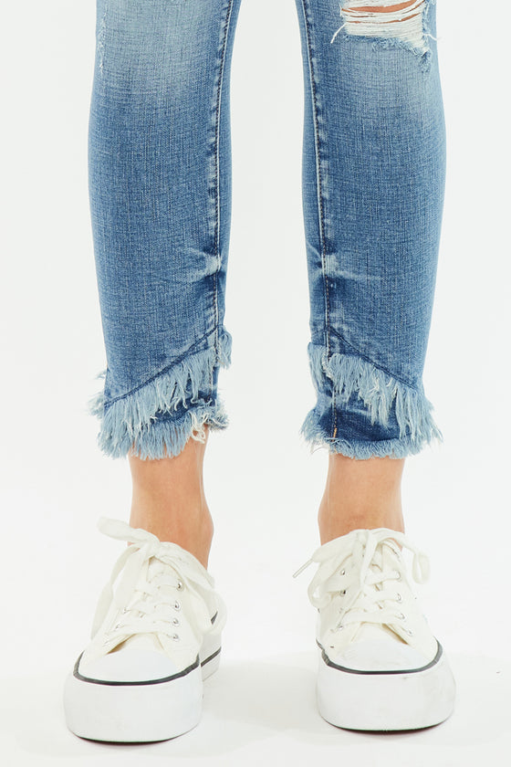 Nala Mid Rise Ankle Skinny Jeans - Official Kancan USA