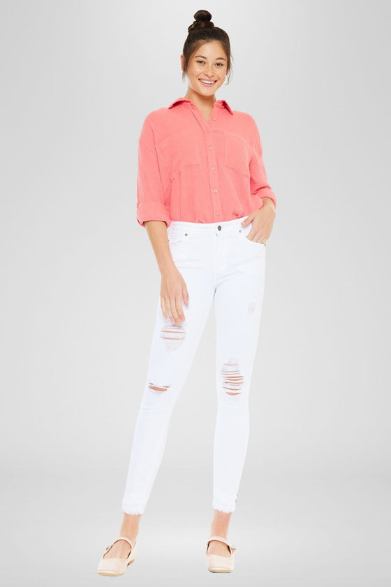 Nala Mid Rise Ankle Skinny Jeans - Official Kancan USA