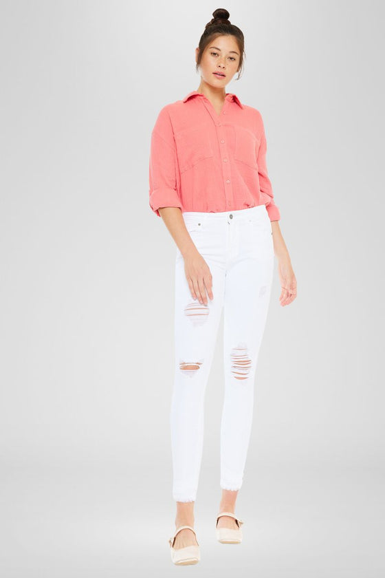 Nala Mid Rise Ankle Skinny Jeans - Official Kancan USA