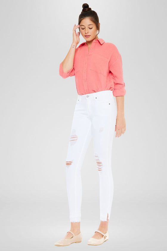 Nala Mid Rise Ankle Skinny Jeans - Official Kancan USA