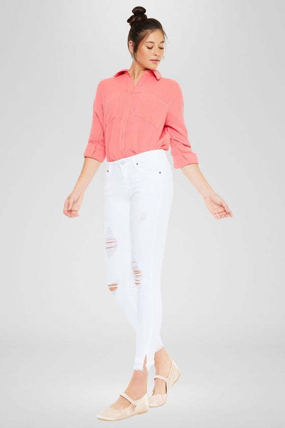 Nala Mid Rise Ankle Skinny Jeans - Official Kancan USA