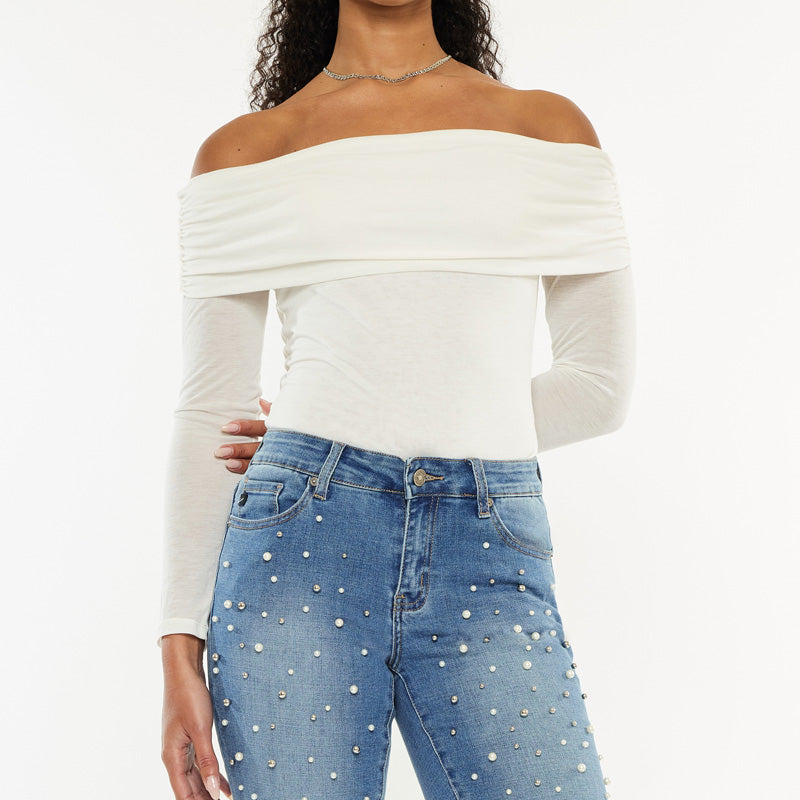 Pearly Mid Rise Bermuda Shorts - Official Kancan USA