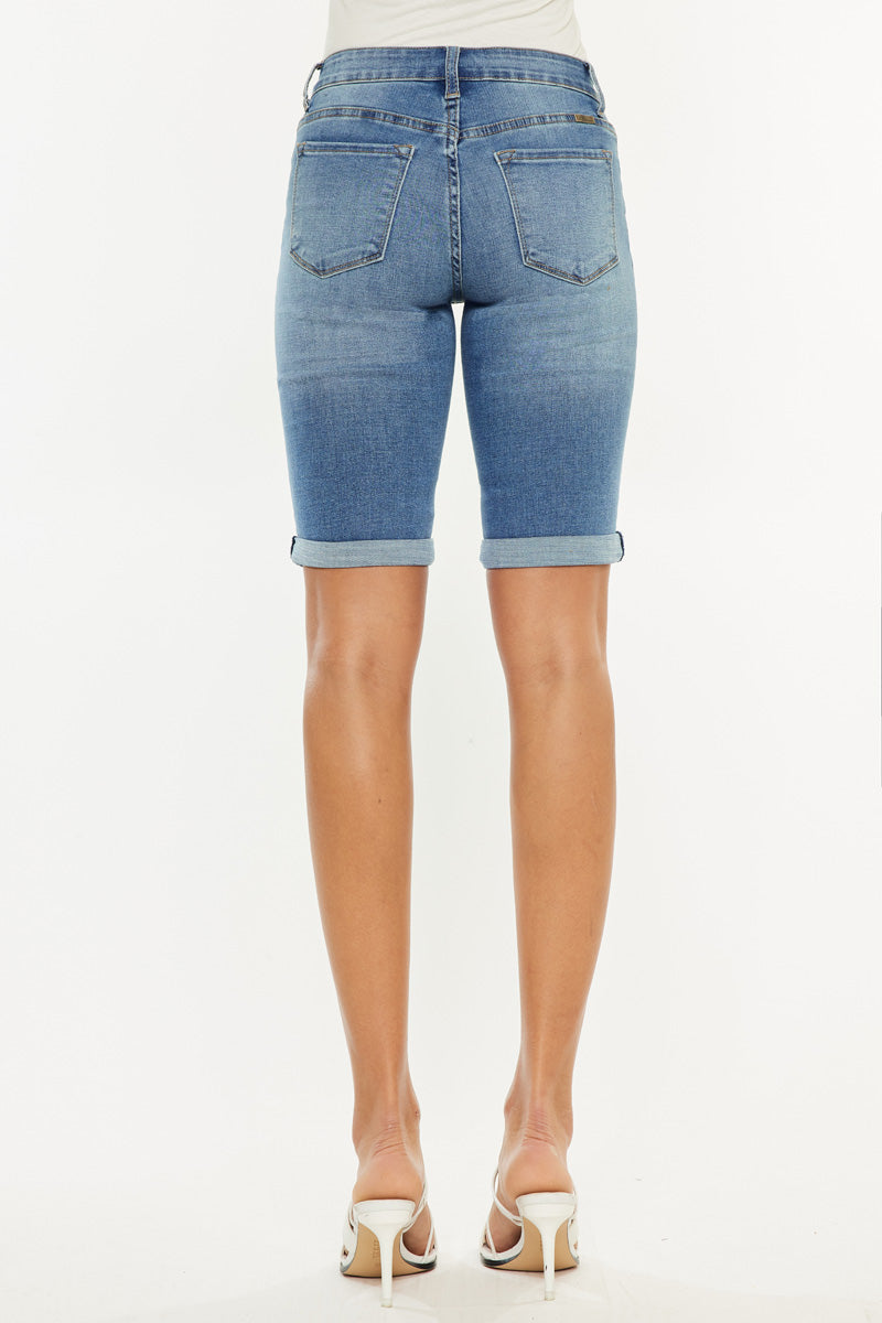 Pearly Mid Rise Bermuda Shorts - Official Kancan USA