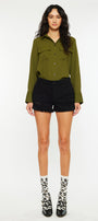 Ethel High Rise Distressed Shorts - Official Kancan USA