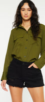 Ethel High Rise Distressed Shorts - Official Kancan USA