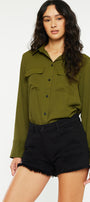 Ethel High Rise Distressed Shorts - Official Kancan USA