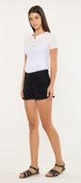 Ethel High Rise Distressed Shorts - Official Kancan USA
