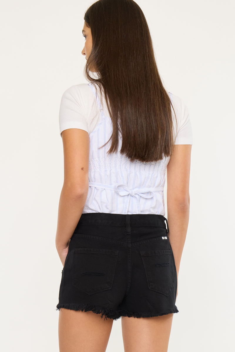 Ethel High Rise Distressed Shorts