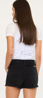 Ethel High Rise Distressed Shorts - Official Kancan USA