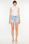 Ethel High Rise Distressed Shorts - Official Kancan USA