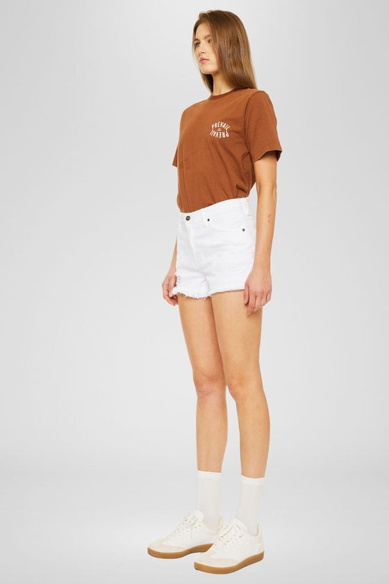Ethel High Rise Distressed Shorts - Official Kancan USA