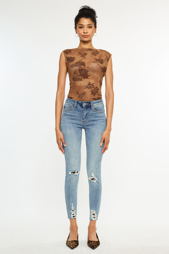 Gemma High Rise Ankle Skinny Jeans
