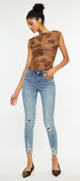 Gemma High Rise Ankle Skinny Jeans - Official Kancan USA