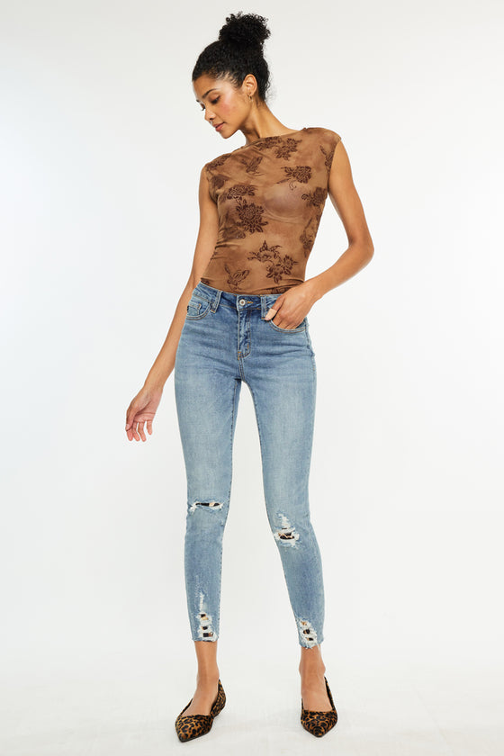Gemma High Rise Ankle Skinny Jeans
