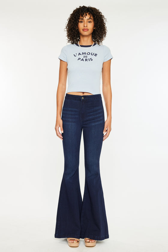Jainey High Rise Flare Jeans - Official Kancan USA