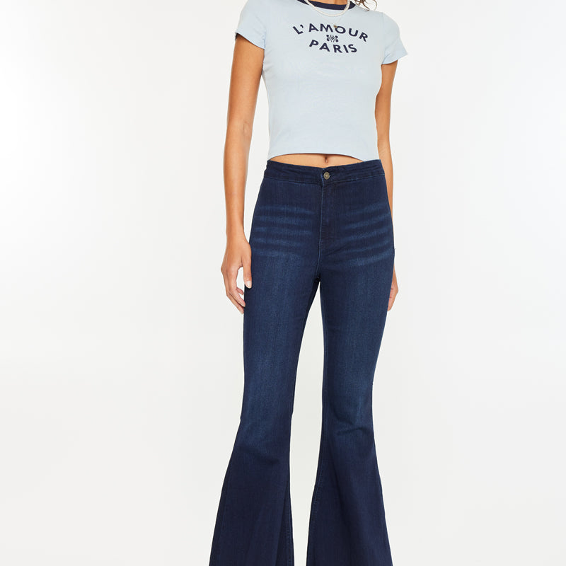 Jainey High Rise Flare Jeans - Official Kancan USA