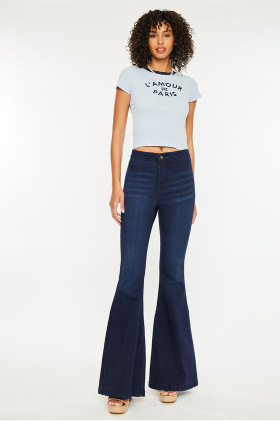 Jainey High Rise Flare Jeans - Official Kancan USA