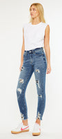 Carlita High Rise Ankle Skinny Jeans - Official Kancan USA