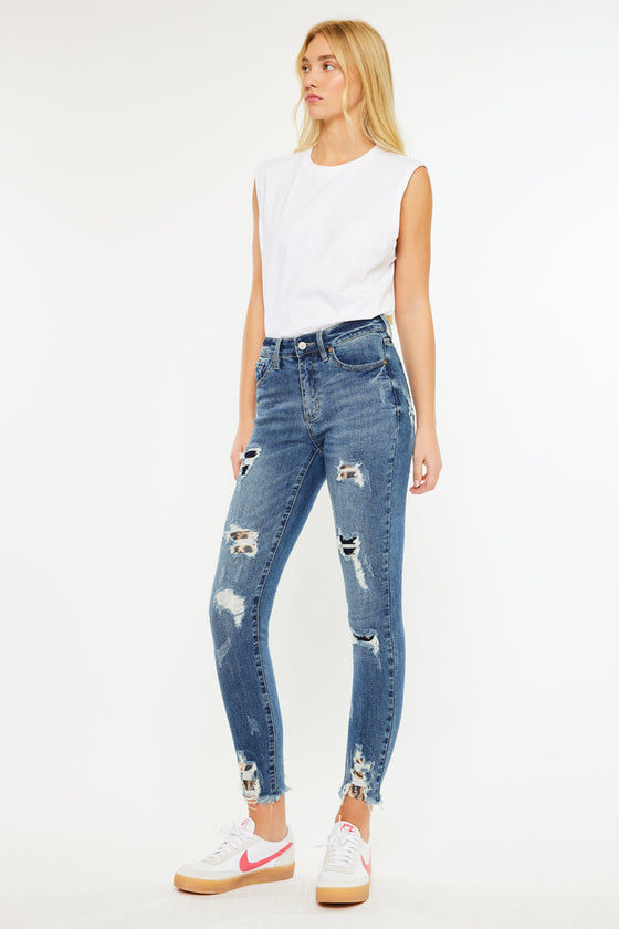 Carlita High Rise Ankle Skinny Jeans - Official Kancan USA