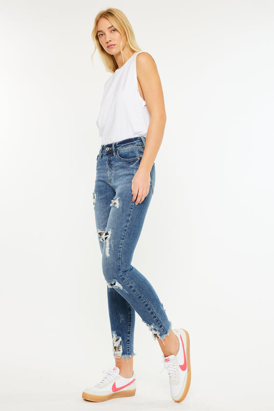 Carlita High Rise Ankle Skinny Jeans - Official Kancan USA