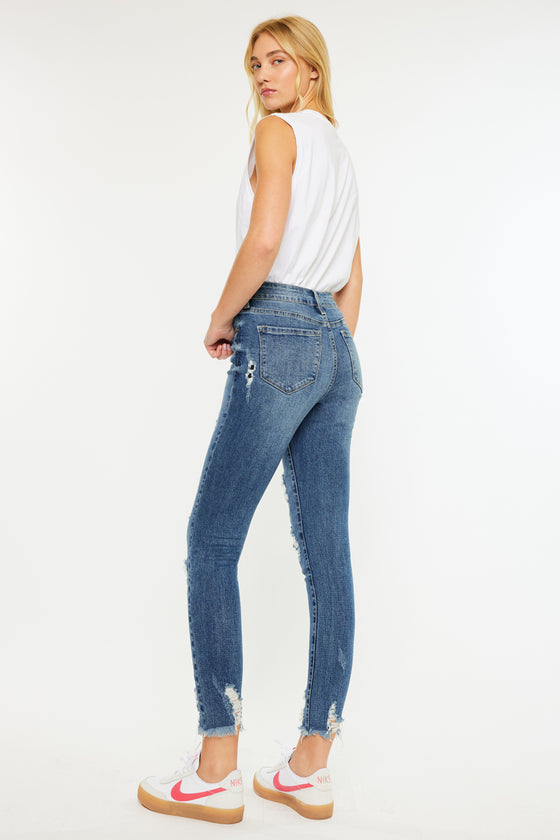 Carlita High Rise Ankle Skinny Jeans - Official Kancan USA