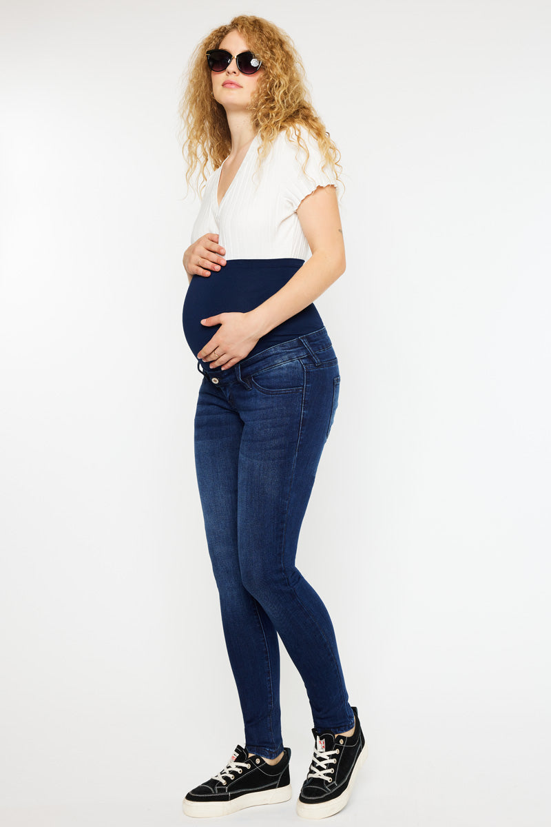Aviva Maternity Ankle Skinny Jeans - Official Kancan USA