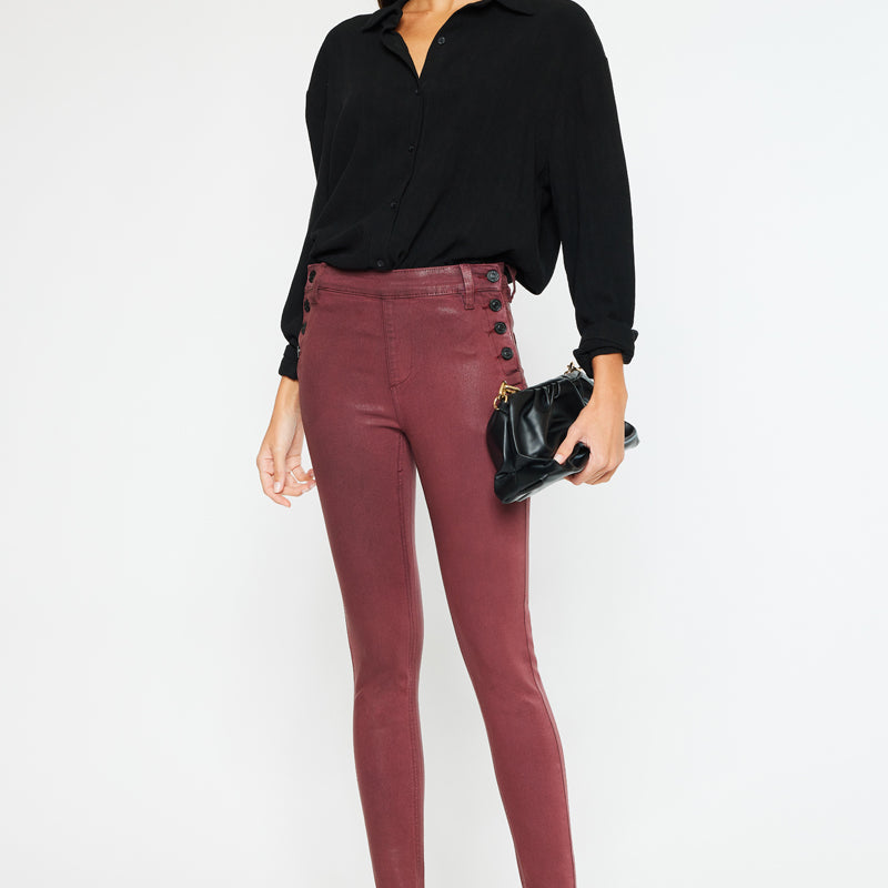 Georgie High Rise Coated Super Skinny Jeans - Official Kancan USA