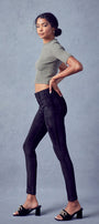 Ginny Mid Rise Velvet Ankle Skinny Pants - Official Kancan USA